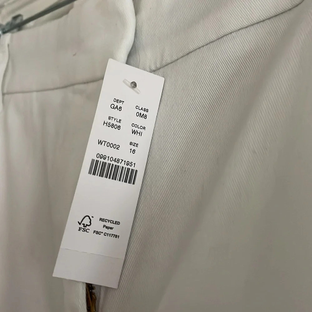 NWT J. Crew White 4